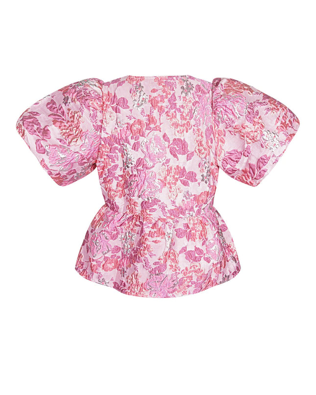 Short sleeve top floral - Champagne