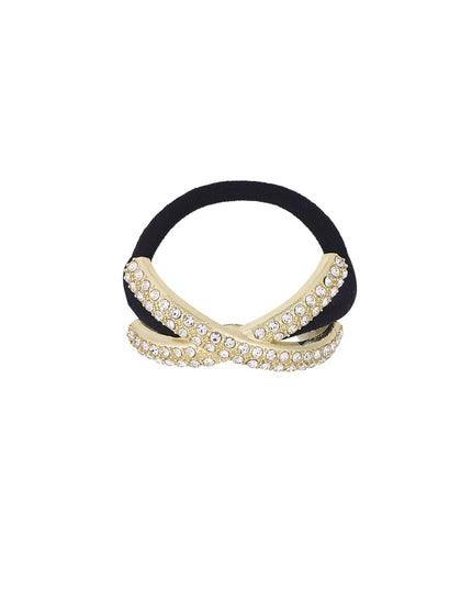 crossed shimmer haarelastiek