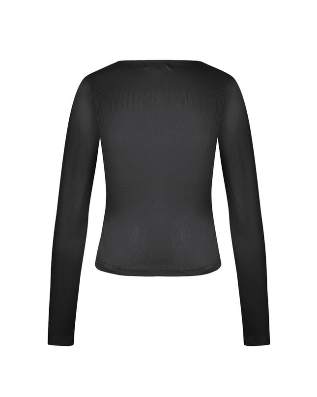 Everyday fit longsleeve low neck - Black