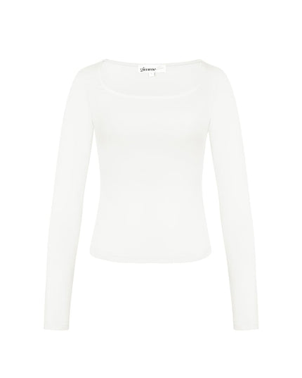 Everyday fit longsleeve low neck - Black