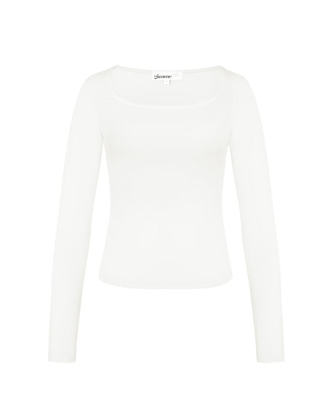 Everyday fit longsleeve low neck - Black