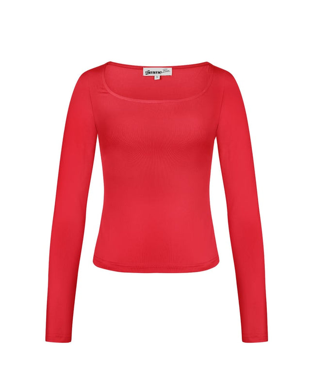 Everyday fit longsleeve low neck - Black