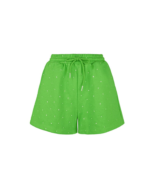 Jogging fabric shorts with studs - Pink
