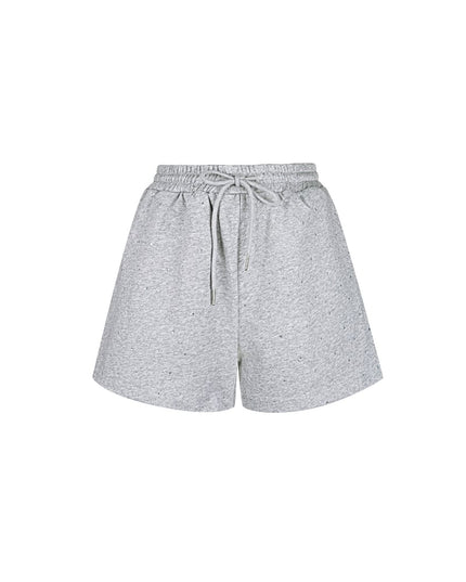 Jogging fabric shorts with studs - Pink