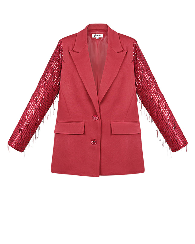 Blazer glitter mouwen