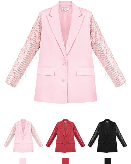Blazer glitter mouwen