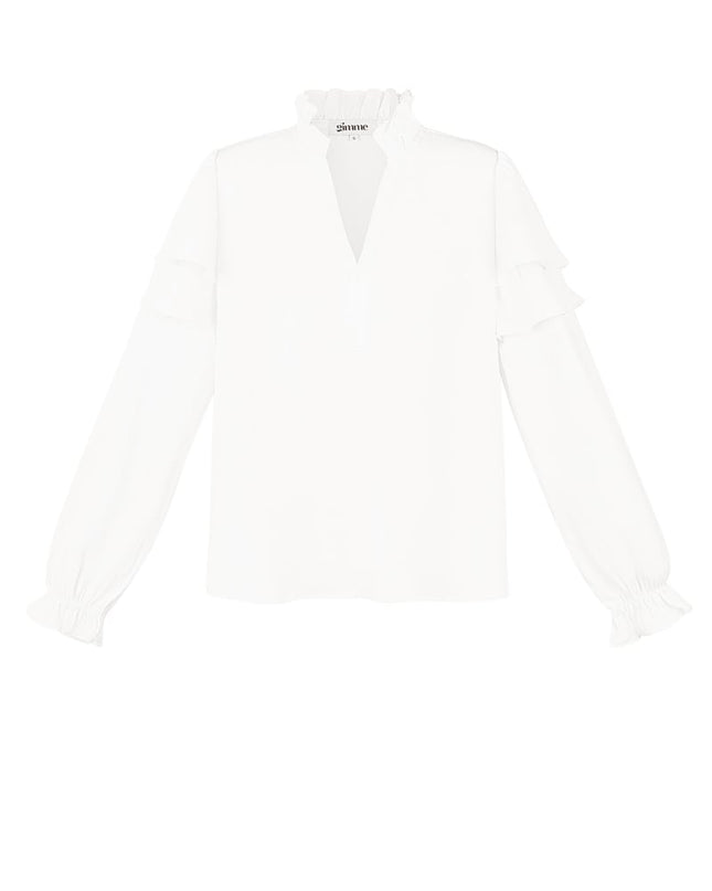 Ruffle blouse - White