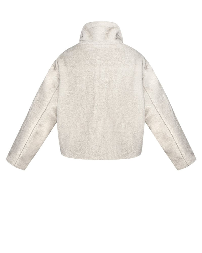 Fluffy basic coat - Beige