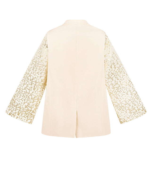 Blazer met panter mouwen