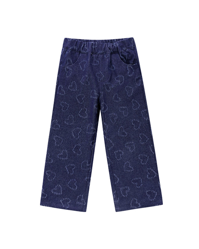 Hearts denim jeans child 8 years - Blue