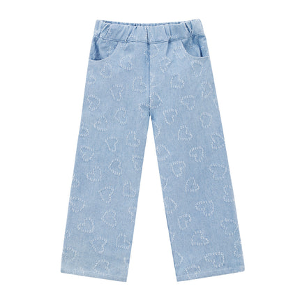 Hearts denim jeans child 8 years - Blue