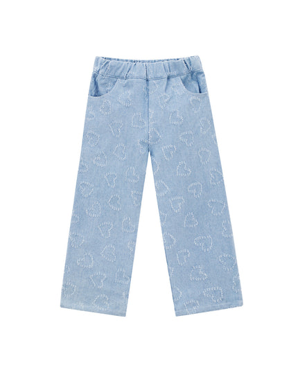 Hearts denim jeans child 8 years - Blue
