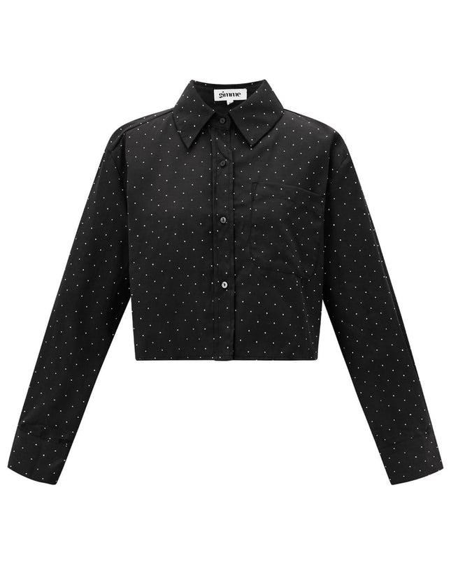 Blouse with studs - Grey