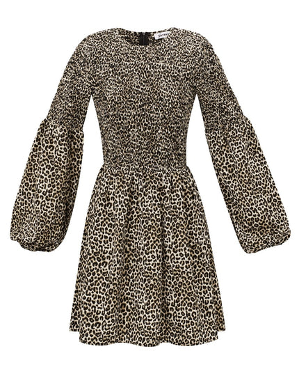 Leopard Mini Dress - Brown