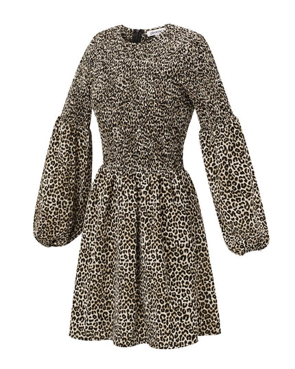 Leopard Mini Dress - Brown