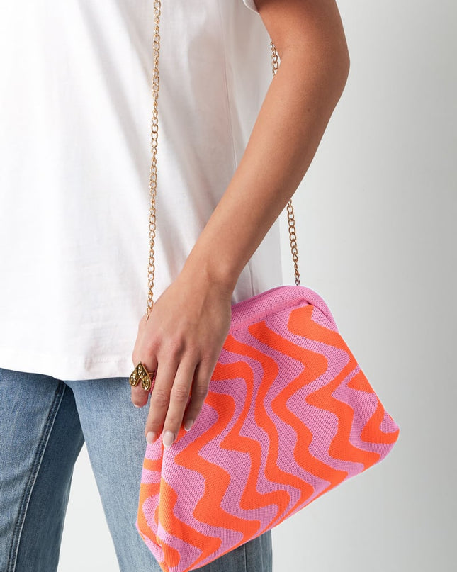 Grafische strandclutch