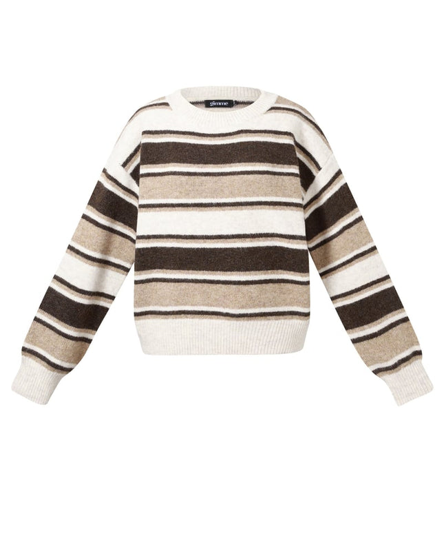 Polyestervezel (polyester) Gebreide truien Strepen Casual Herfst/Winterkleding