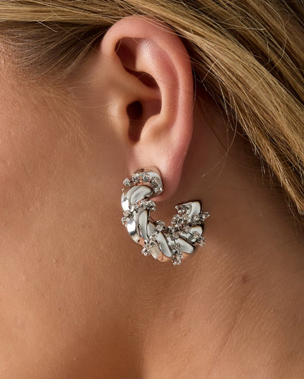 Iron Hoop Earrings circle Elegant Christmas Luxurious Series Women's jewelry