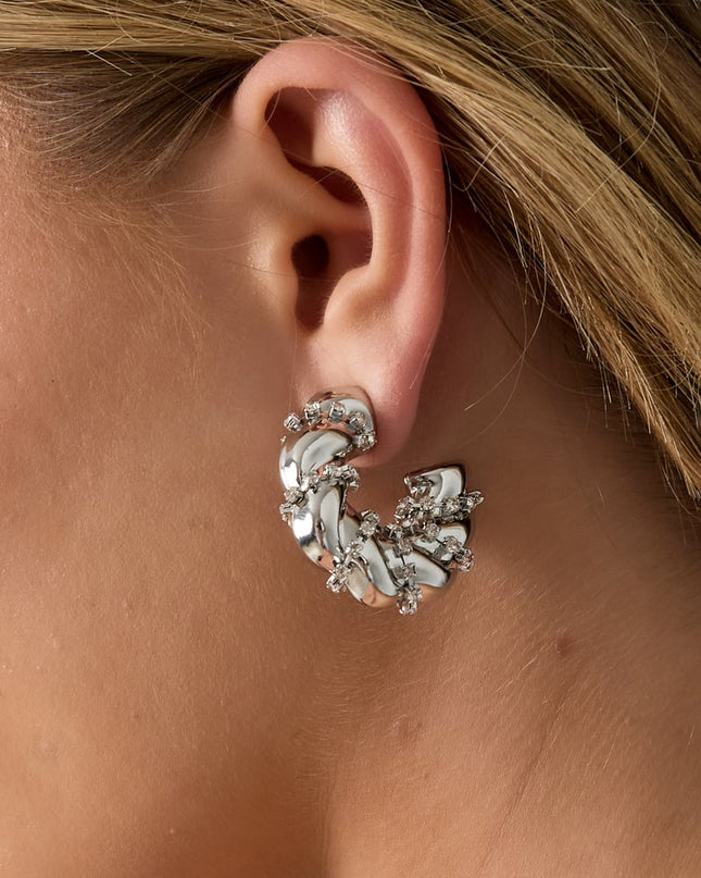 Iron Hoop Earrings circle Elegant Christmas Luxurious Series Women's jewelry