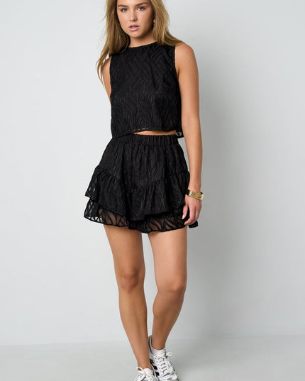 Co-ord Set White Leaves - Skirt