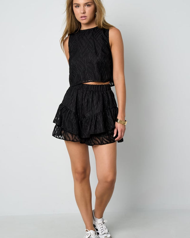 Co-ord Set White Leaves - Skirt