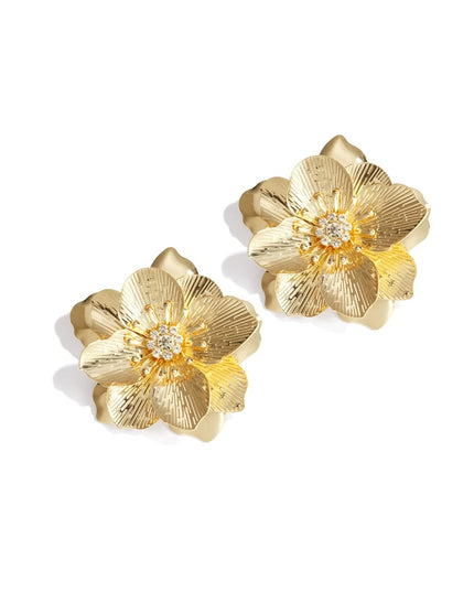 Big luxe flower earrings