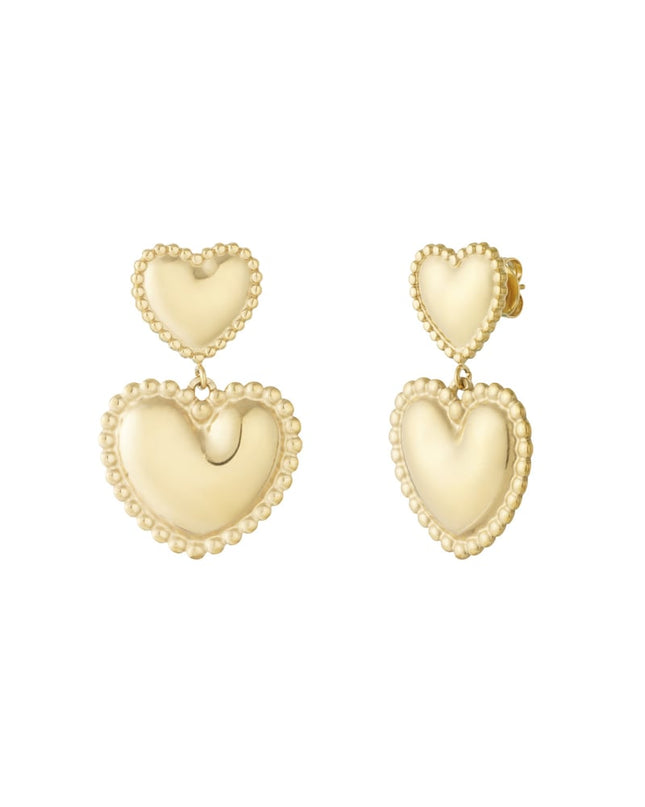 Oorbellen met druppel van roestvrij staal, hart, casual, dagelijks, eenvoudig, serie, damessieraden