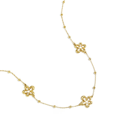 Ketting met koraalvormige bloemen