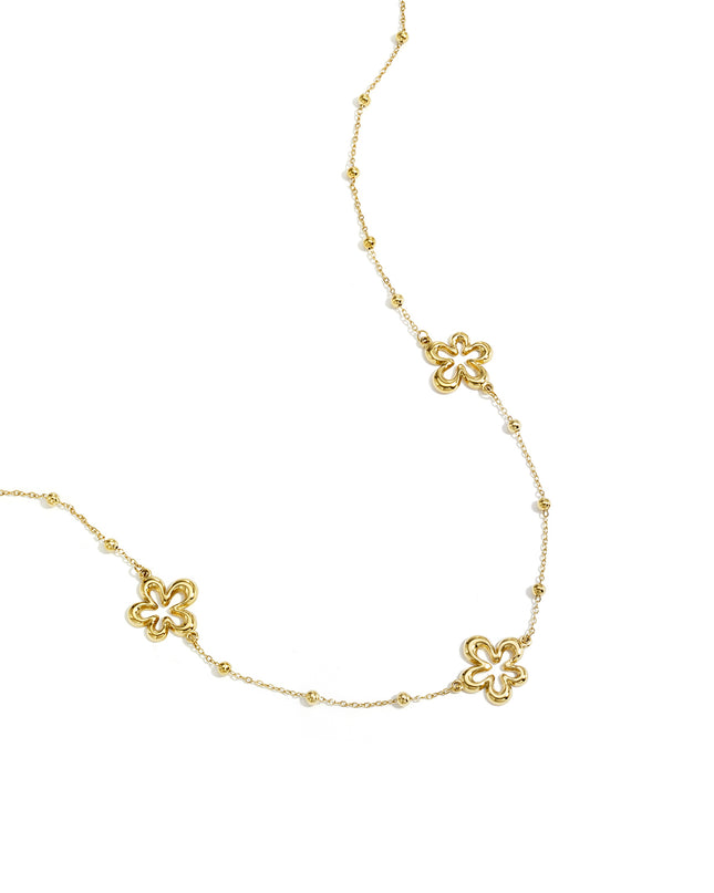 Ketting met koraalvormige bloemen