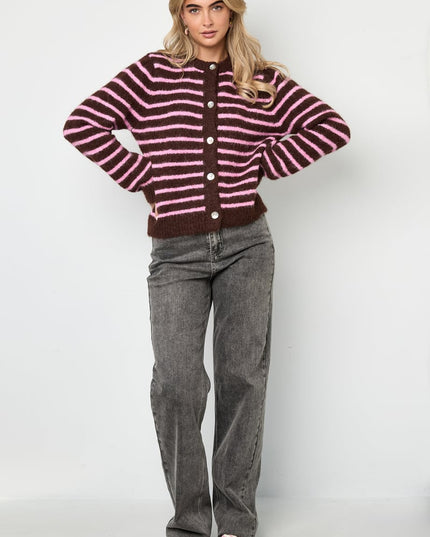 Polyester fiber (polyester) Knit cardigan Stripes Casual Fall/Winter  Clothes