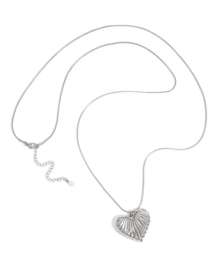 Stainless Steel Long Necklaces Heart Casual Daily Simple Series Women's jewelry