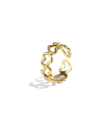 Roestvrijstalen minimalistische ringen Hart Casual Dagelijks Eenvoudig Serie Dames sieraden