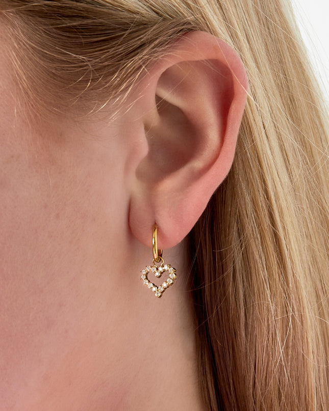 Oorbel met strass-steentjes