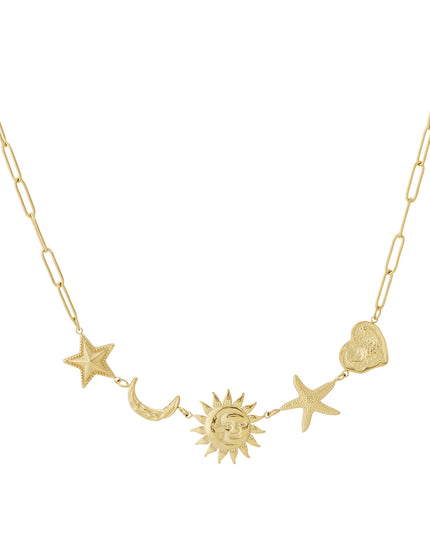 Zon Maan Ster Ketting