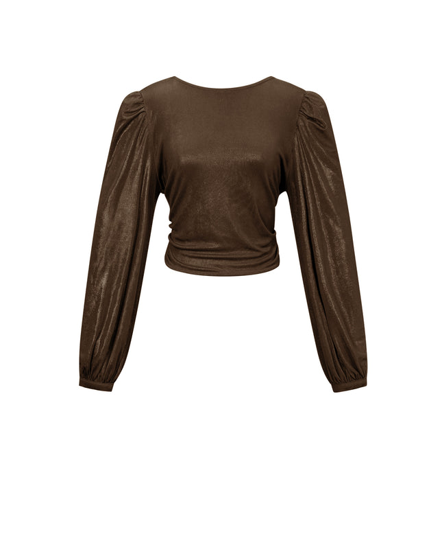 Polyestervezel (polyester) Tops met lange mouwen Effen kleur Sexy herfst/winterkleding