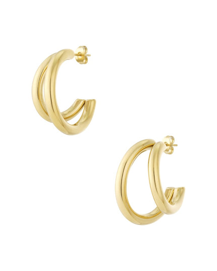 Small double hoop earrings