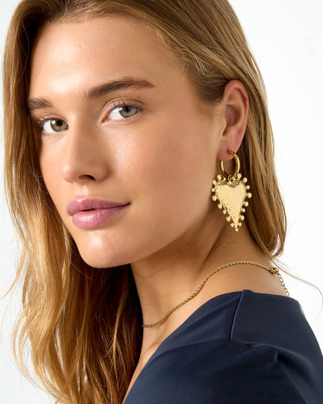 Stainless Steel Drop Earrings Heart Casual Daily Simple Series Women's jewelry