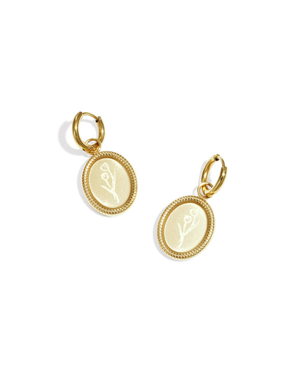 Tulpbloesem oorbellen van roestvrij staal