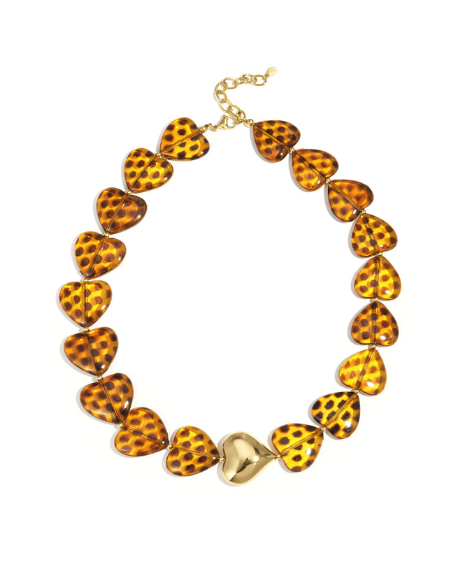 Acryl kralen kettingen hart retro dagelijkse klassieke serie dames sieraden