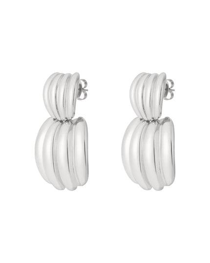 Oorbellen van roestvrij staal, geometrisch, casual, dagelijks, eenvoudig, serie, damessieraden