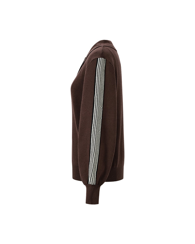 Gebreide trui Kleurenclash Sportieve herfst/winterkleding