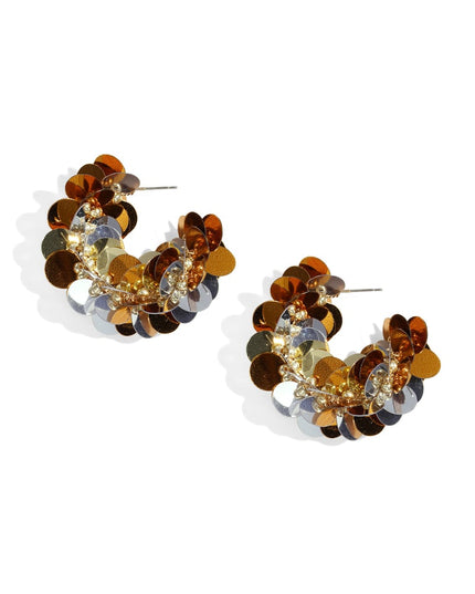 Koperen creolen geometrische casual dagelijkse eenvoudige serie dames sieraden