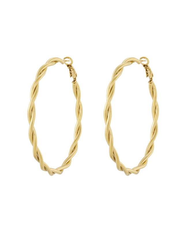 Twisted hoop earrings L