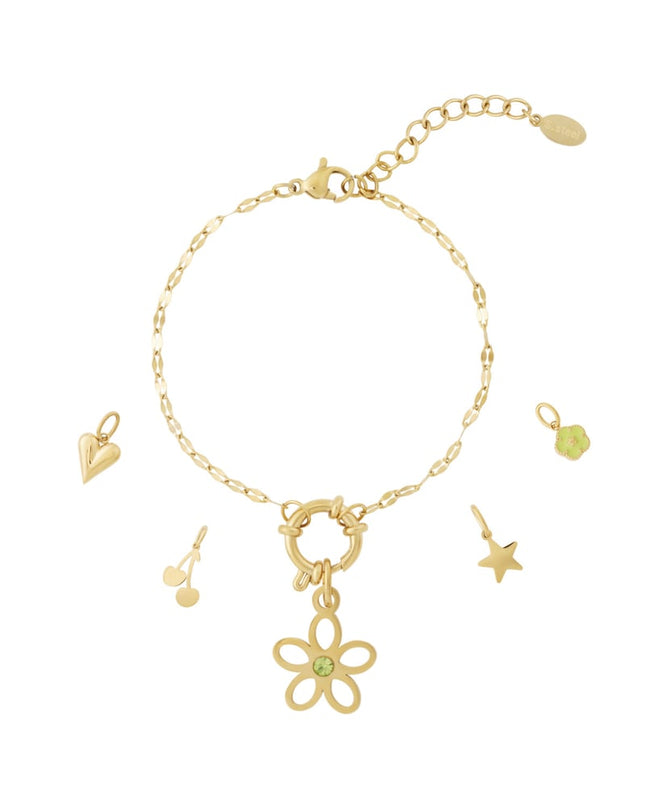 Gedetailleerde DIY-bloemarmband