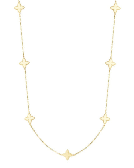 lange ketting met klaver bedels