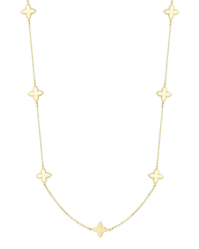 lange ketting met klaver bedels