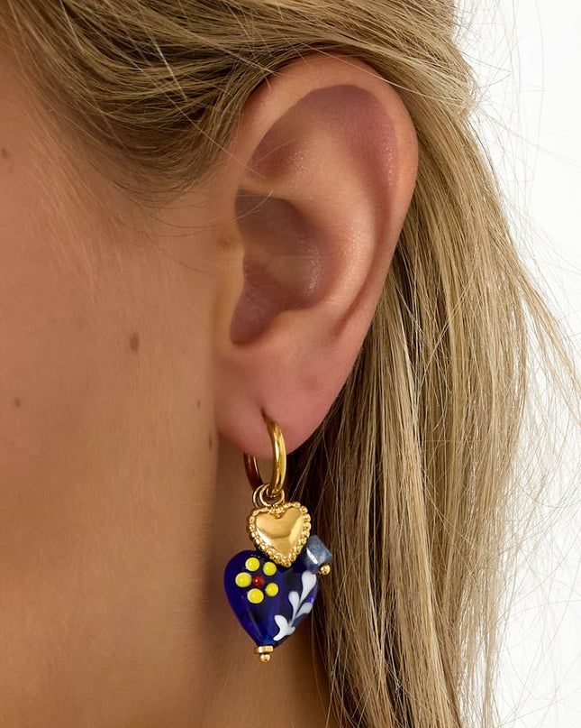 Oorbellen van roestvrij staal met hartjes, casual, dagelijks, eenvoudig, serie, damessieraden