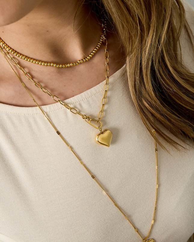 Ketting hangend hart met frontsluiting