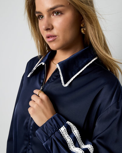 Satin Look Sporty Jacket