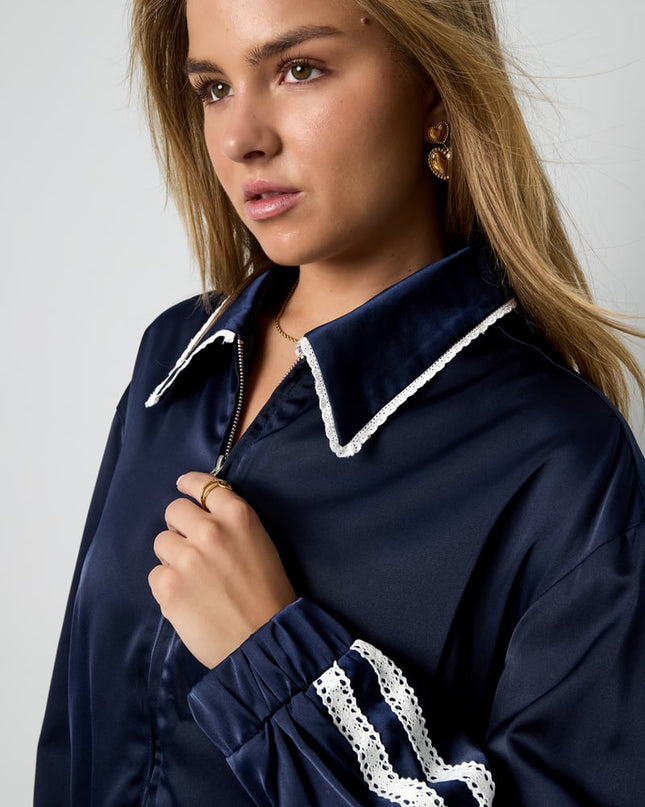 Satin Look Sporty Jacket